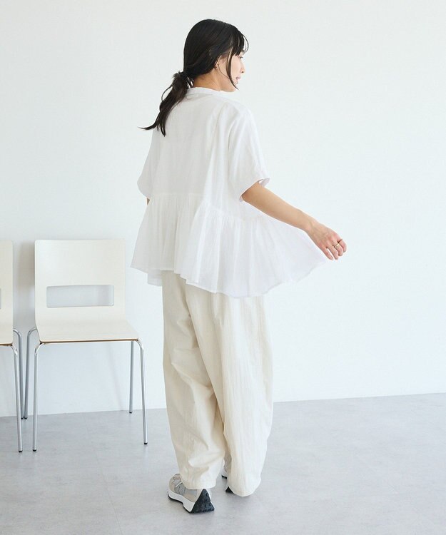 CRAFT STANDARD BOUTIQUE インド製 ペプラムブラウス White