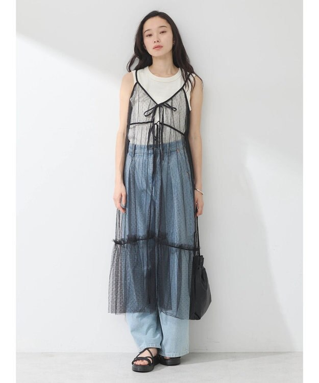 earth music&ecology リブタンクトップ Ivory