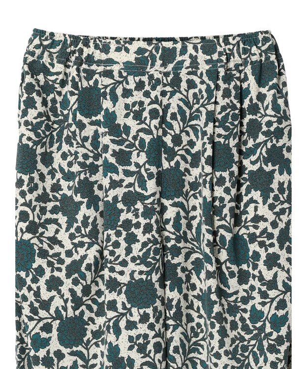 Green Parks ボタニカル柄イージーパンツ Green