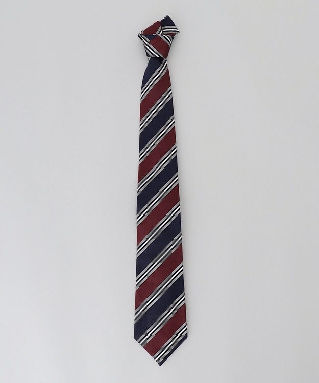 GOTAIRIKU 【日本製】西陣ネクタイ_レジメンタルストライプ柄 ネイビー系1