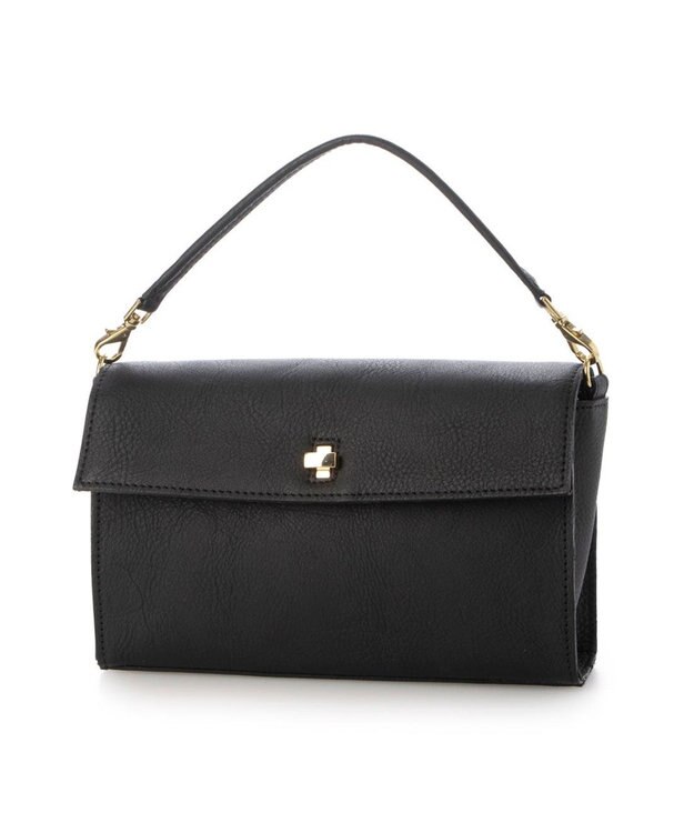 UNBILLION ペルケ perche / 姫路レザーひねりかぶせ2wayショルダーバッグ ブラック