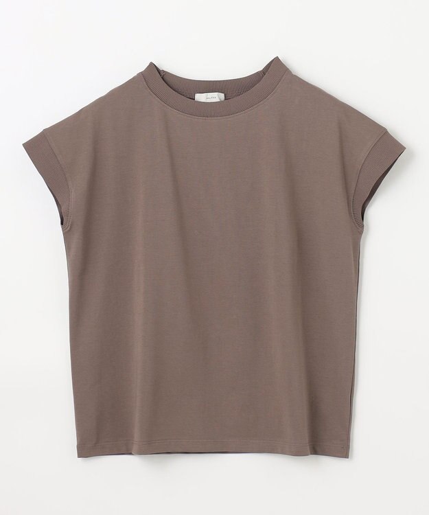 ANY ニットリブフレンチスリーブプルオーバー モカ