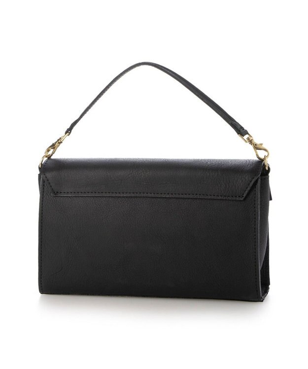 UNBILLION ペルケ perche / 姫路レザーひねりかぶせ2wayショルダーバッグ ブラック