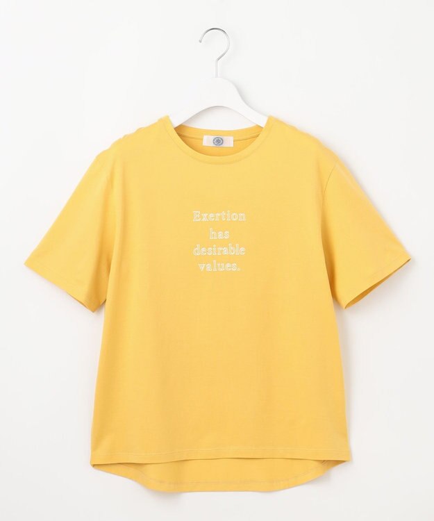 J.PRESS LADIES ロゴTシャツ マリーゴールド系