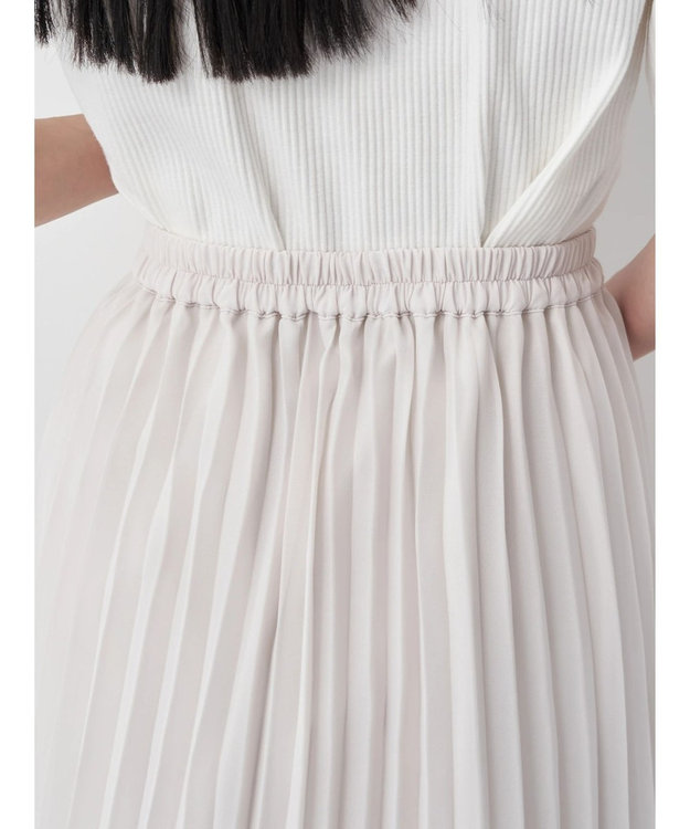 earth music&ecology すきな丈プリーツスカート Ivory