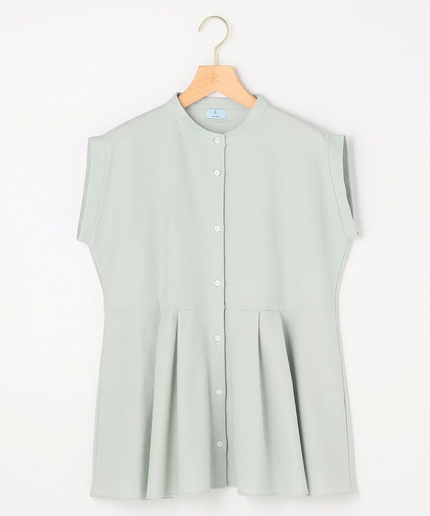 組曲 S 【先行予約】ツイルジャージーペプラム カットソー スモーキーミント系