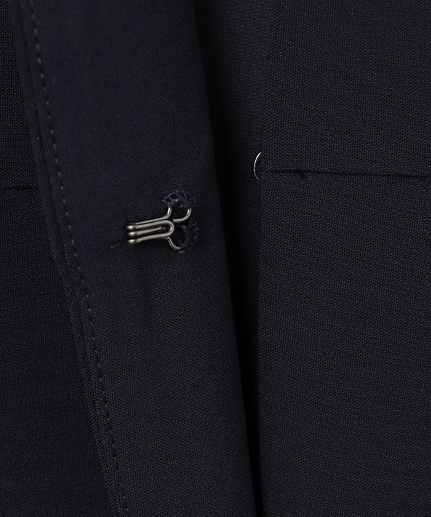 ANY SIS L 【洗える】セレモニーダブルクロス クルーカラー ジャケット ネイビー