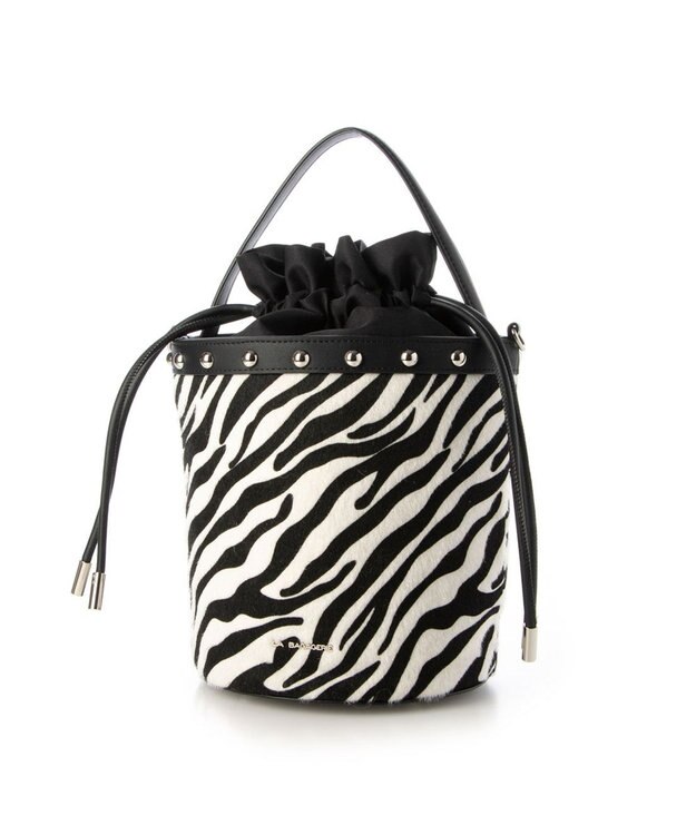 LA BAGAGERIE 【インスタグラマー chiyoさん×LA BAGAGERIE】チェーンバケツバッグ ゼブラ