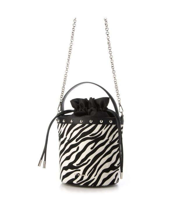 LA BAGAGERIE 【インスタグラマー chiyoさん×LA BAGAGERIE】チェーンバケツバッグ ゼブラ