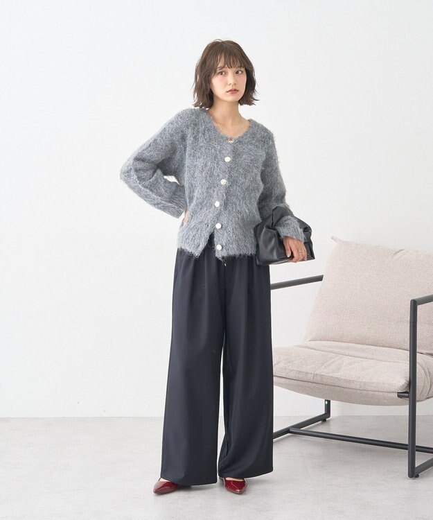 earth music&ecology ゆるとろパンツ Black