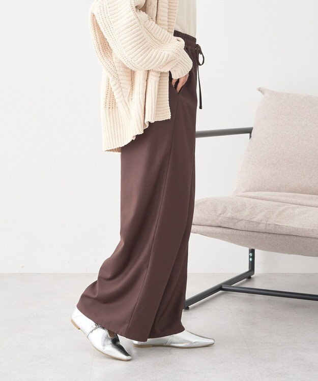 earth music&ecology ゆるとろパンツ Brown