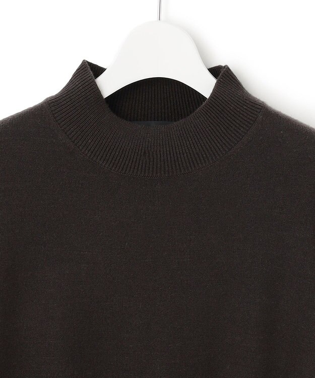 23区 S 【洗える】セミウーステッドウール パフスリーブ ニット ダークブラウン系