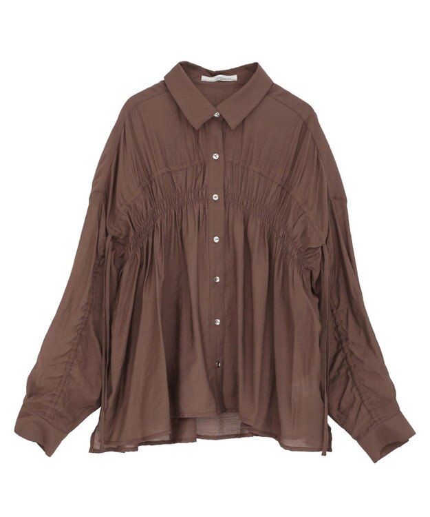 Green Parks ・ＥＬＥＮＣＡＲＥ　ＤＵＥ　シアーシャーリングシャツ Brown