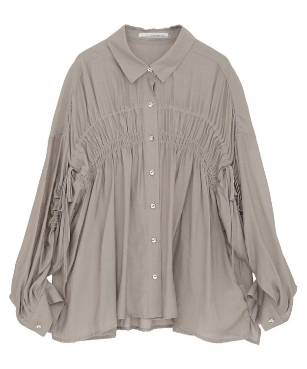 Green Parks ・ＥＬＥＮＣＡＲＥ　ＤＵＥ　シアーシャーリングシャツ Gray Beige