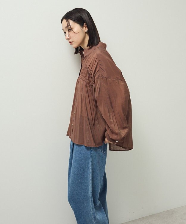 Green Parks ・ＥＬＥＮＣＡＲＥ　ＤＵＥ　シアーシャーリングシャツ Brown