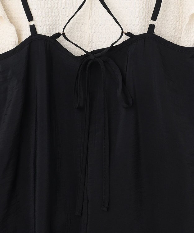Feroux 【セットアイテム】シュリンクインナー × キャミワンピース ブラック系
