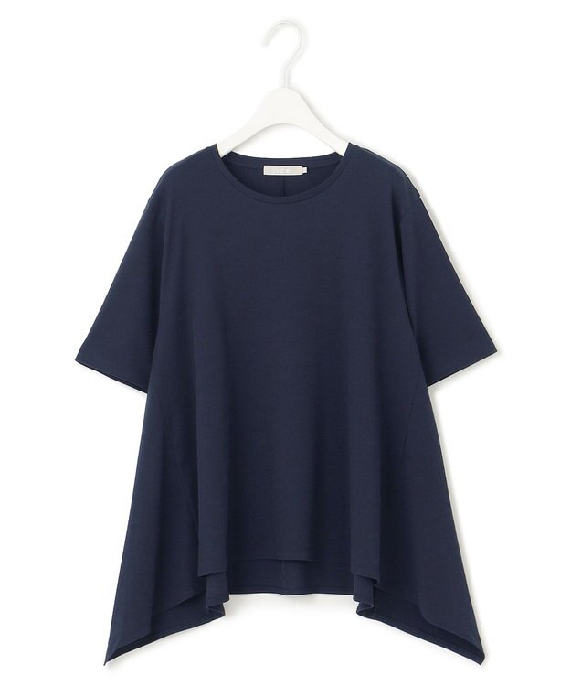 ICB L 【接触冷感・洗える】グレースジャージー デザインプルオーバー ネイビー系