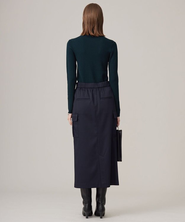 ICB 【CLASSY.1月号掲載・新色追加・洗える】エクストラファインメリノ タートルネックプルオーバー ミッドグリーン系