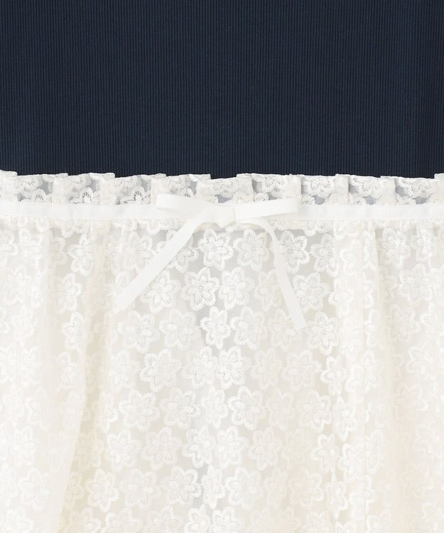 TOCCA 【洗える・消臭】FLOWER OF WINDMILL ドレス ネイビー×オフ