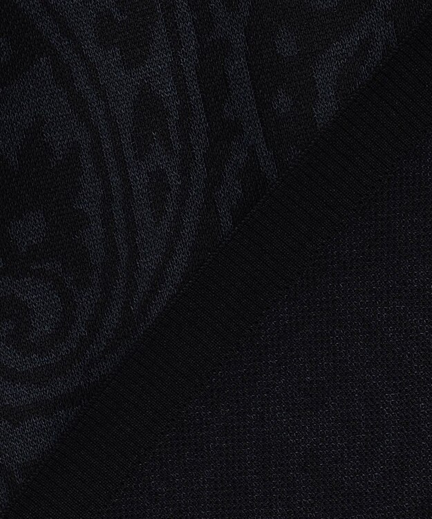 JOSEPH HOMME オリエンタルジャガードニットブロック　クルーネック半袖カットソー ネイビー系