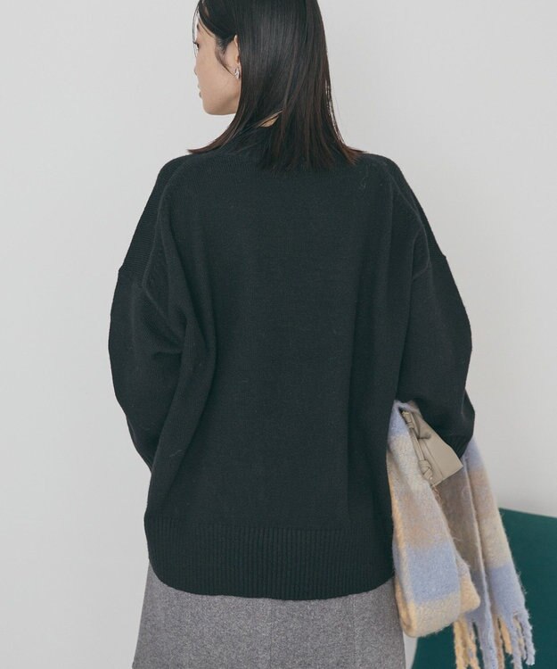 AMERICAN HOLIC モックネックコクーンニットプルオーバー Black