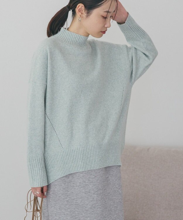 AMERICAN HOLIC モックネックコクーンニットプルオーバー Mint