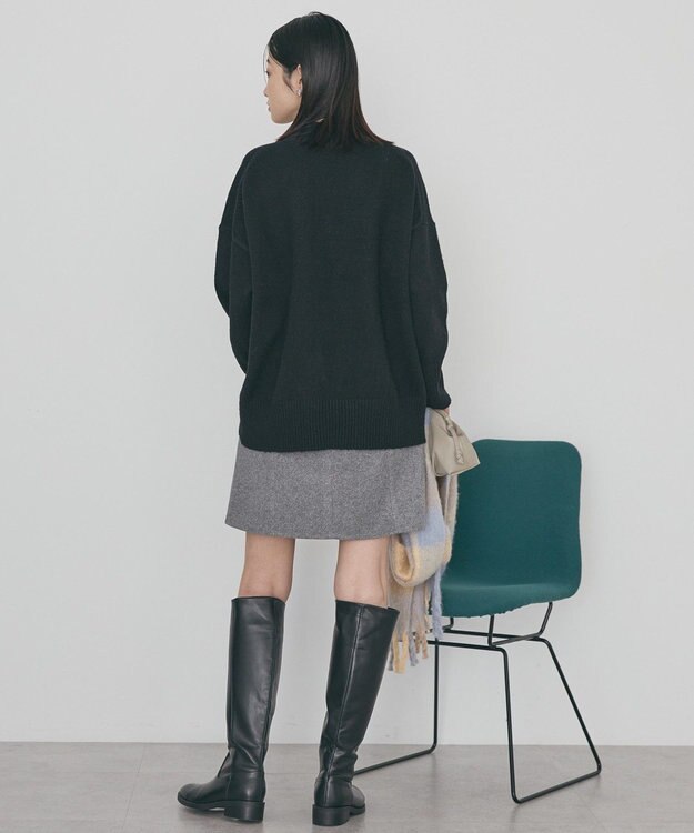 AMERICAN HOLIC モックネックコクーンニットプルオーバー Black