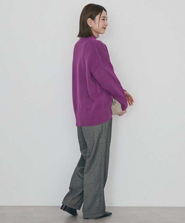 AMERICAN HOLIC モックネックコクーンニットプルオーバー Purple