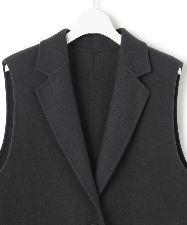 23区 ウールリバー ロング ジレ グレー系