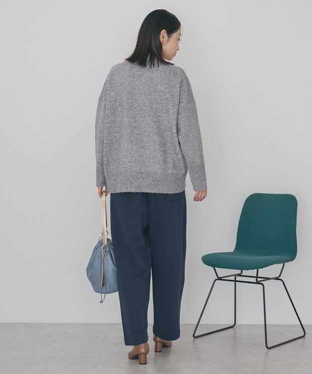 AMERICAN HOLIC モックネックコクーンニットプルオーバー Gray Mixture