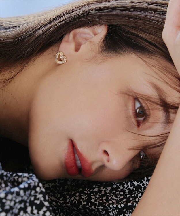 Tiaclasse 【金属アレルギー対応】ハートモチーフピアス ゴールド