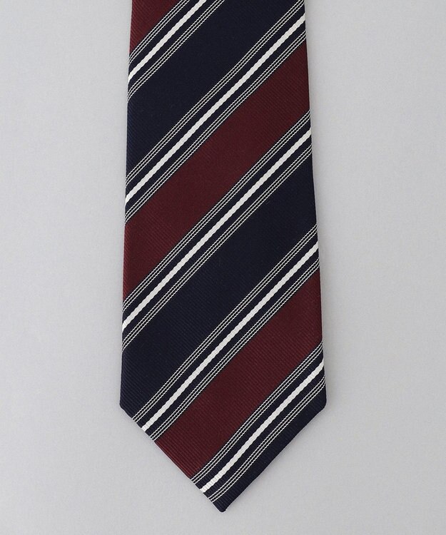 GOTAIRIKU 【日本製】西陣ネクタイ_レジメンタルストライプ柄 ネイビー系1