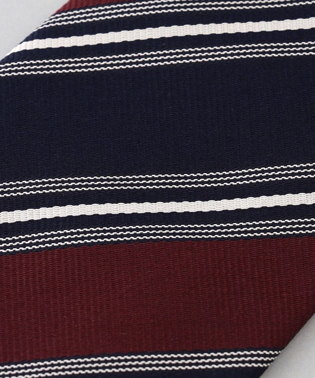 GOTAIRIKU 【日本製】西陣ネクタイ_レジメンタルストライプ柄 ネイビー系1