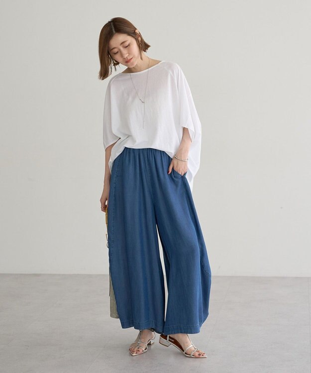 YECCA VECCA デニムコクーンドレープパンツ Indigo