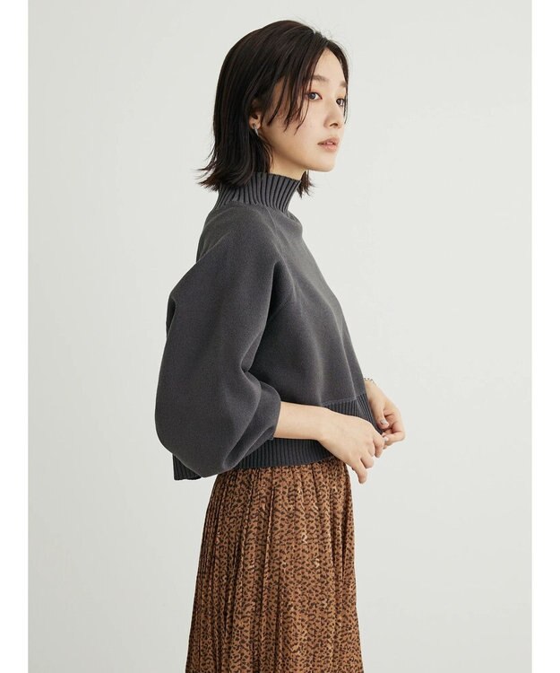 Green Parks ＫＢＦ２ｗａｙクロップドスウェットライクプルオーバー Charcoal Gray