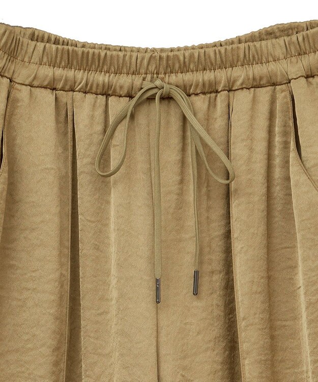 YECCA VECCA ビンテージサテンイージーワイドパンツ Camel