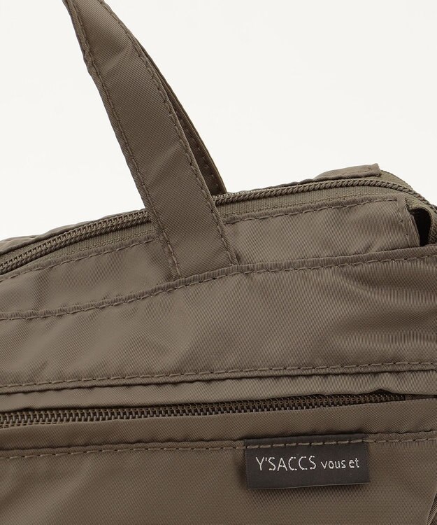 Y'SACCS 【Y’SACCS vous et】サイドジップ2WAYミニトート カーキ