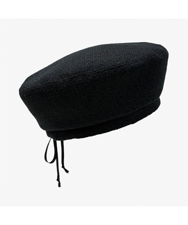 林八百吉商店 un chapeau  ツイードベレー チャコールブラック