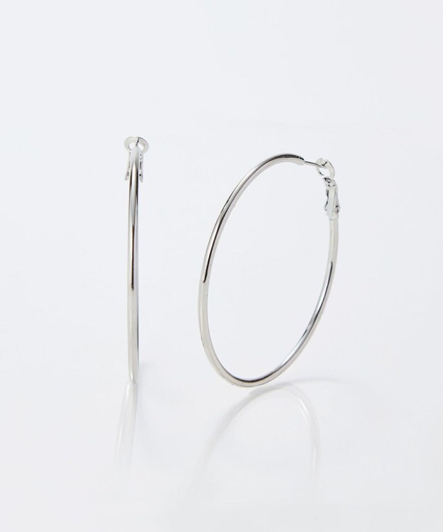 Phoebe 【金属アレルギー対応】ライトフープピアス　シルバー/ステンレス/大振り シルバー