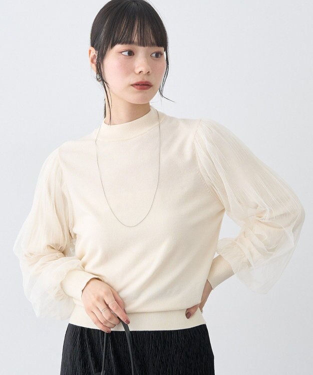 earth music&ecology レンチング(TM)エコヴェロ(TM)(マジョリカプリーツ) Ivory