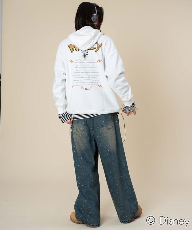 WEGO 【ユニセックス着用ITEM/25年秋冬新作】DISNEYグラフィックプルオーバー ホワイト