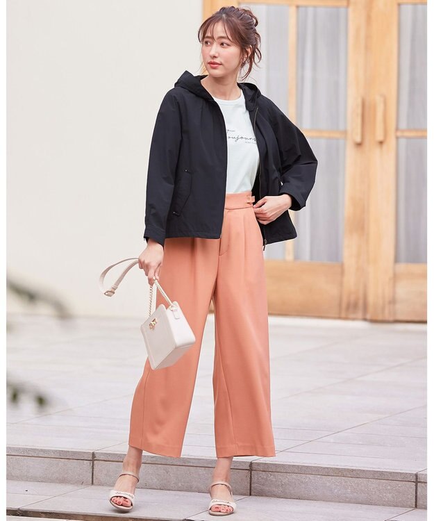 ANY SIS 【美人百花6月号掲載】フレンチスリーブロゴ Tシャツ オフホワイト