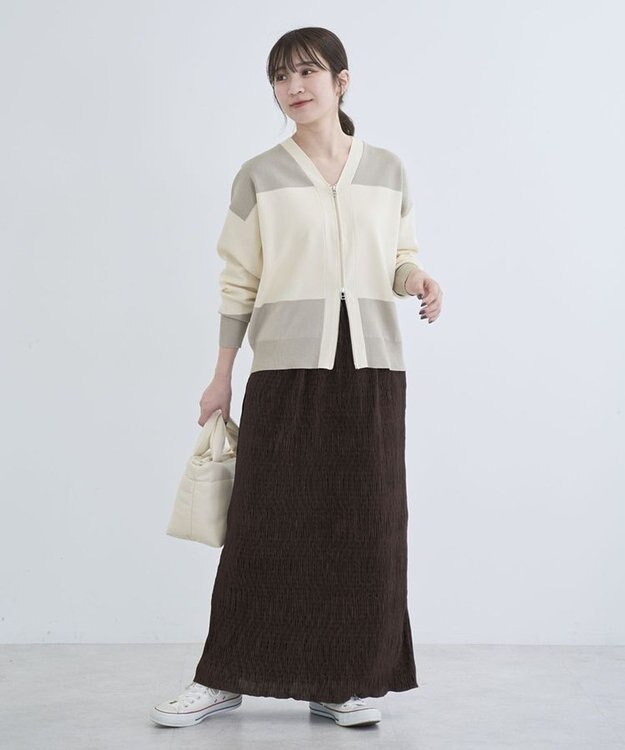 Green Parks ・ｆｕｒｒｙ　ｒａｔｅ　かる～いニットＺＩＰブル Ivory