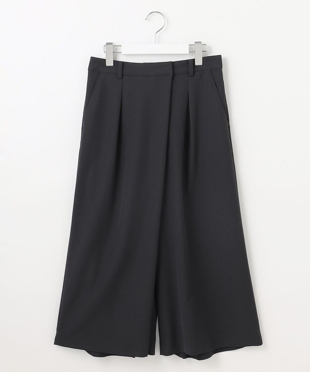 J.PRESS LADIES 【洗える】Crispyツイル クロップド パンツ ブラック系