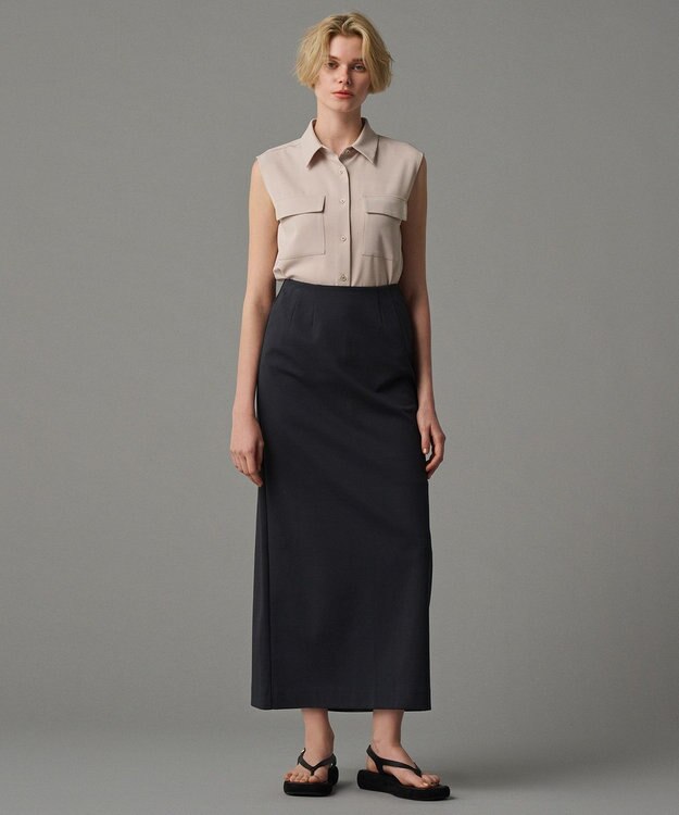 uncrave 【接触冷感・撥水・洗濯機洗い可】クールタッチツイル ブラウス（uncrave STANDARD) ピンクベージュ