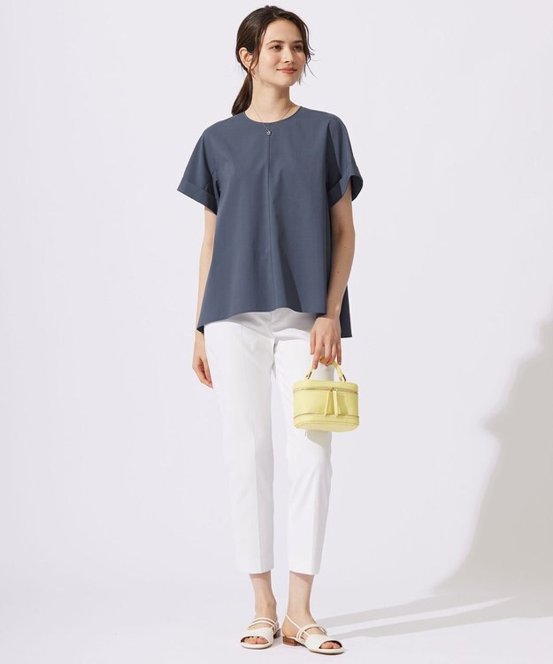 自由区 S 【カタログ掲載・セットアップ対応・接触冷感・UVケア・洗える】ファンクショナルクロス ブラウス インク