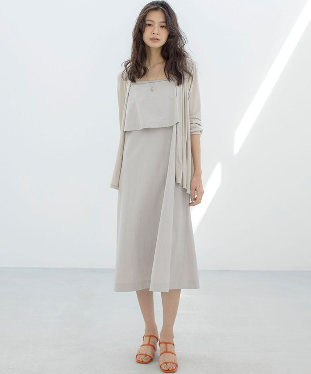 組曲 L エアリーキャミ ワンピース グレージュ系