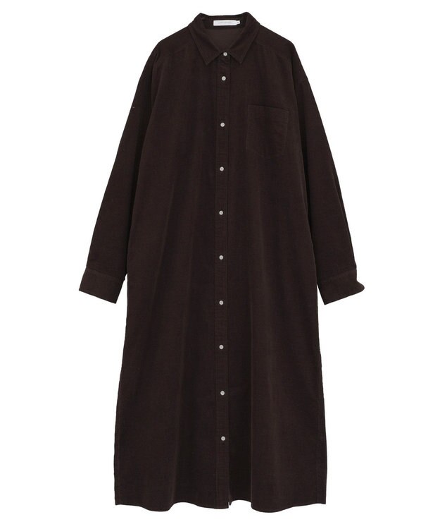 AMERICAN HOLIC コーデュロイシャツワンピース Brown