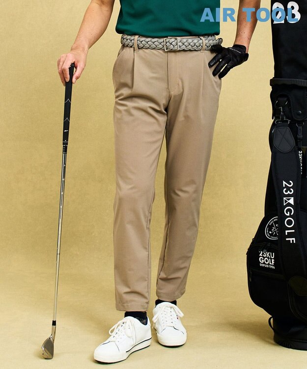 23区GOLF 【MEN】機能に優れた新素材「AIR TOOL」テーパードパンツ ベージュ系