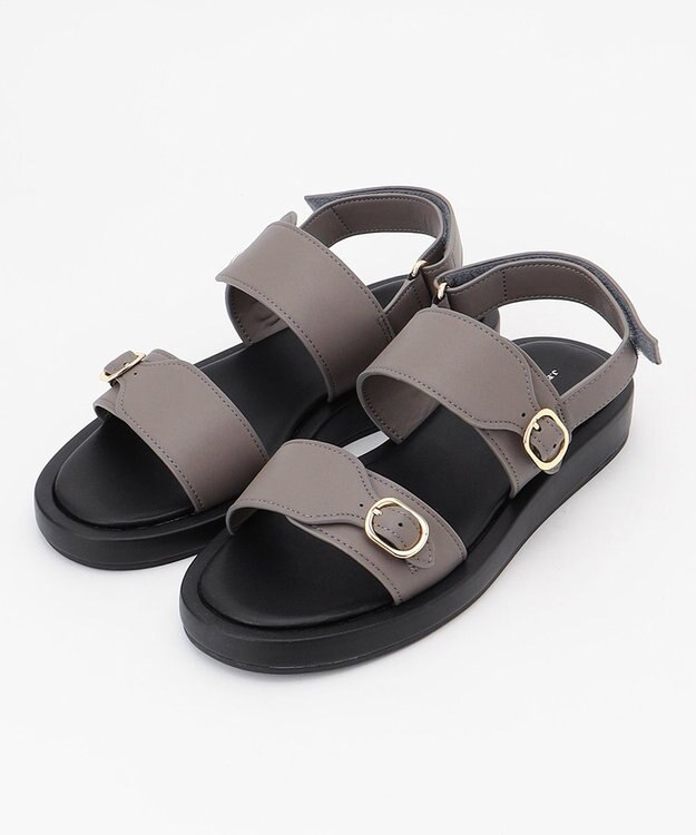 J.PRESS LADIES ベルト サンダル グレー系